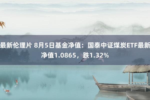 最新伦理片 8月5日基金净值：国泰中证煤炭ETF最新净值1.0865，跌1.32%