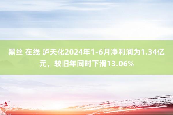 黑丝 在线 泸天化2024年1-6月净利润为1.34亿元，较旧年同时下滑13.06%