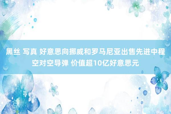 黑丝 写真 好意思向挪威和罗马尼亚出售先进中程空对空导弹 价值超10亿好意思元