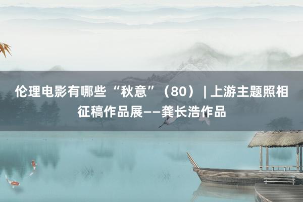 伦理电影有哪些 “秋意”（80） | 上游主题照相征稿作品展——龚长浩作品